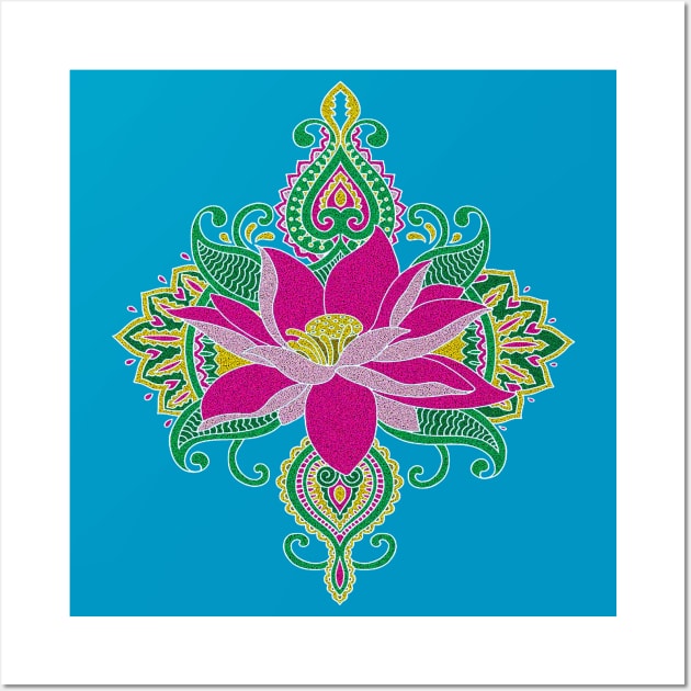 Lotus Mosaic Wall Art by Izmet